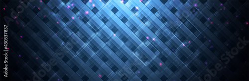 Abstract blue technology background. 3d vector illustration
