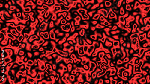 Obraz na plátně 3d rendering of a short plane of a biscous mass of deformed cells joining and de