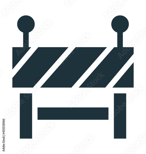 Traffic Barrier Cool Vector Icon