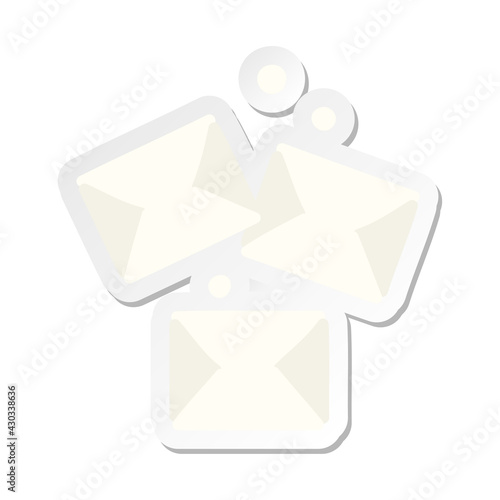 set of sealed envelopes sticker