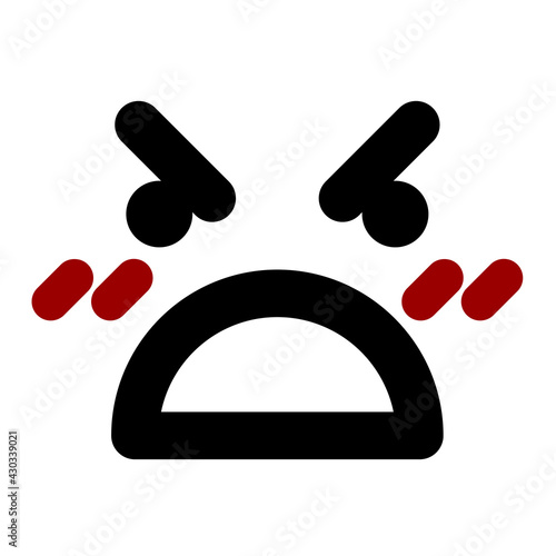 angry boss face icon