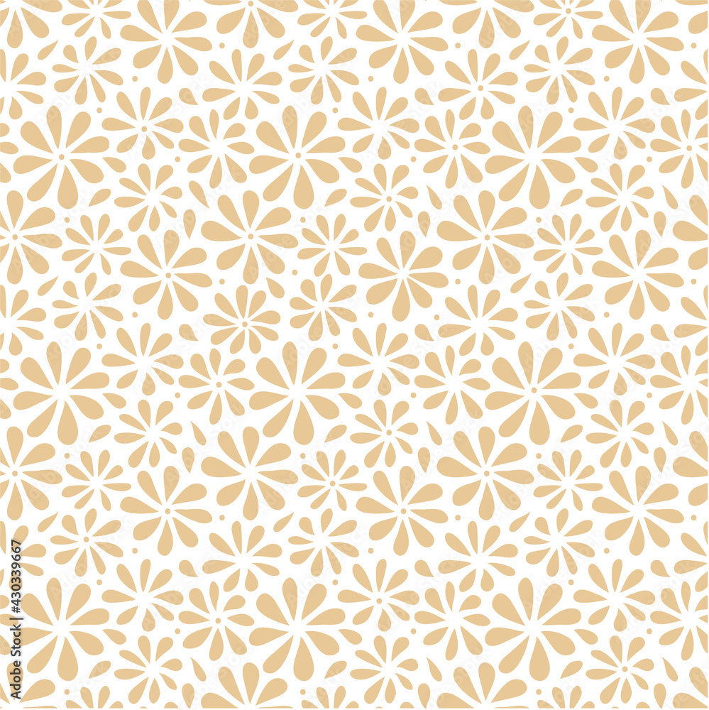 Vector seamless natural pattern. Brown floral print. Children's background Vector seamless natural pattern. Brown floral print. Children's background