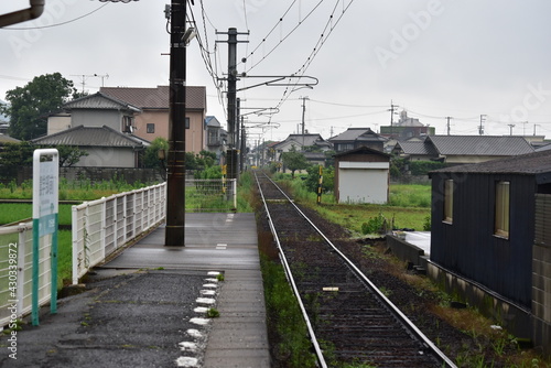 Railway in a small town, Japan