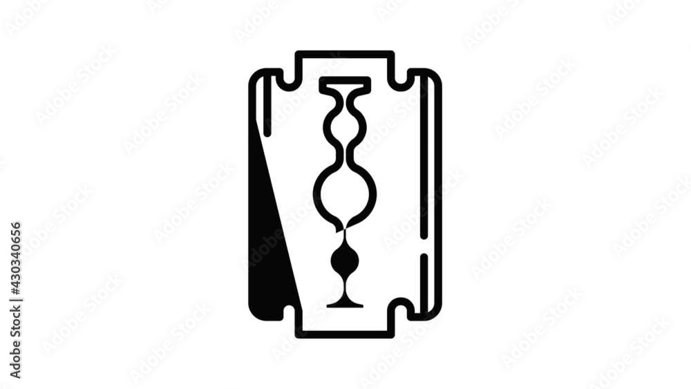 Metal blade icon animation outline best object on white background Metal blade icon animation outline best object on white background