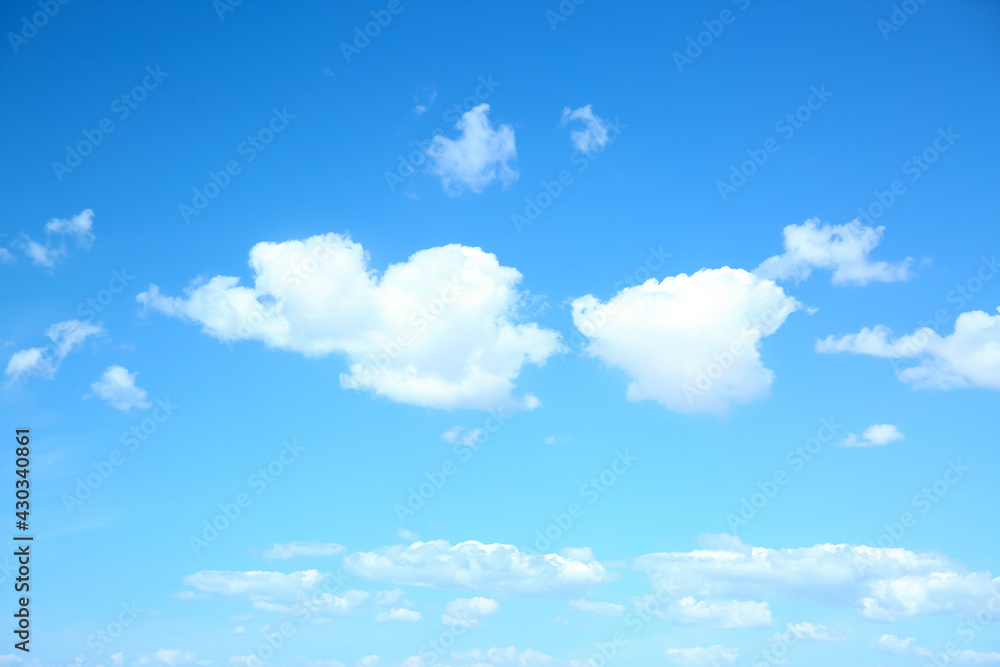 View of beautiful blue sky with white clouds View of beautiful blue sky with white clouds