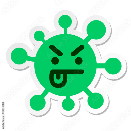 annoyed virus sticker