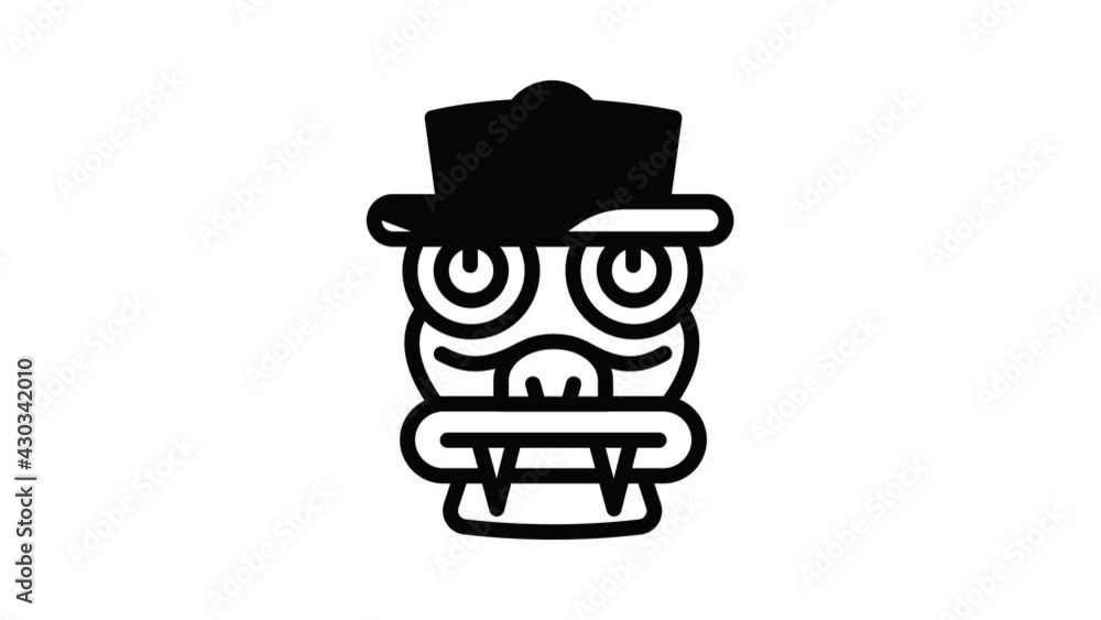 Decor idol icon animation outline best object on white background Decor idol icon animation outline best object on white background