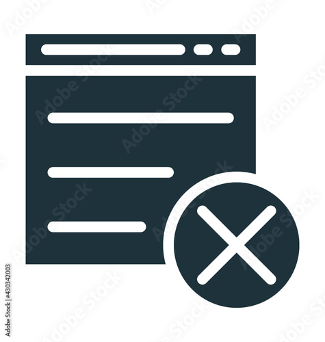 Cancel Layout Vector Icon