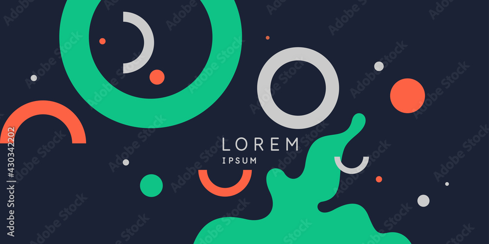 Trendy abstract background. Composition of geometric forms. Modern vector illustration