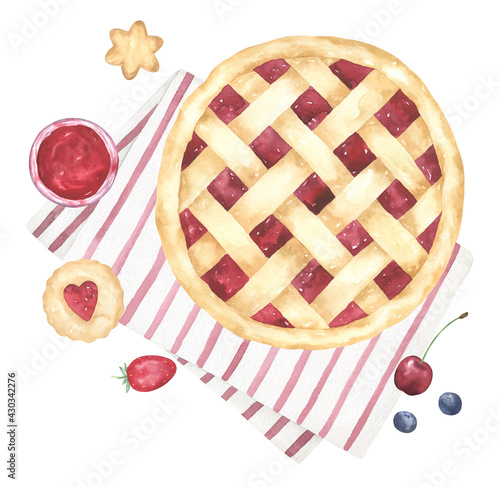 Baking Watercolor Composition