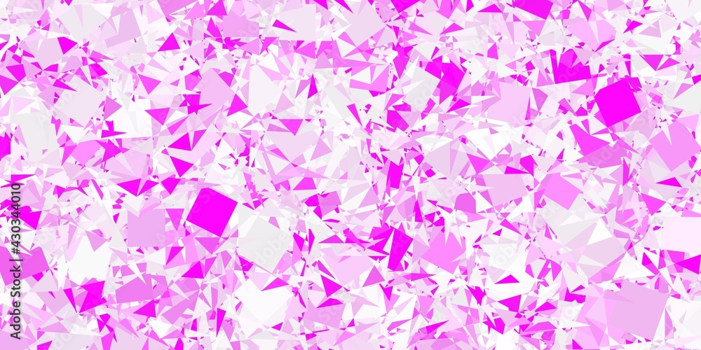Light Pink vector backdrop with triangles, lines. Light Pink vector backdrop with triangles, lines.