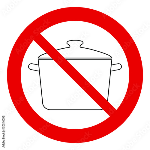 no pot icon vector no  cooking food sign forbidden sign
