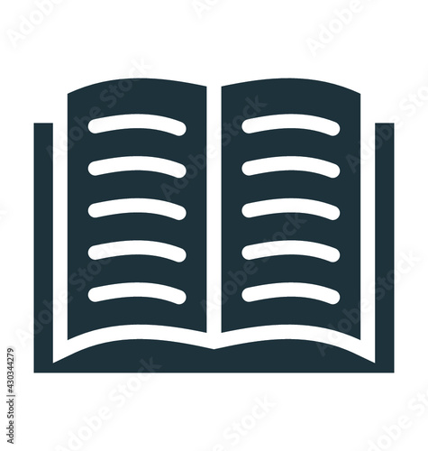 Open Book Vector Icon