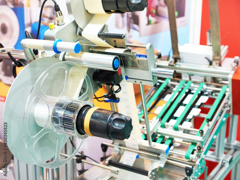 Labeling machine at exhibition Labeling machine at exhibition