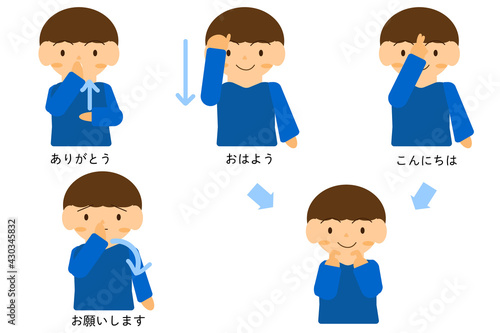 手話をする男性