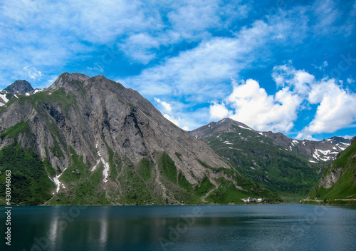 Peacefully alpine lake landscape