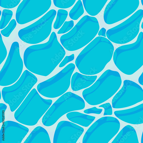 青い水面のシームレスパターン