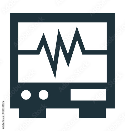 Ecg Machine Vector Icon