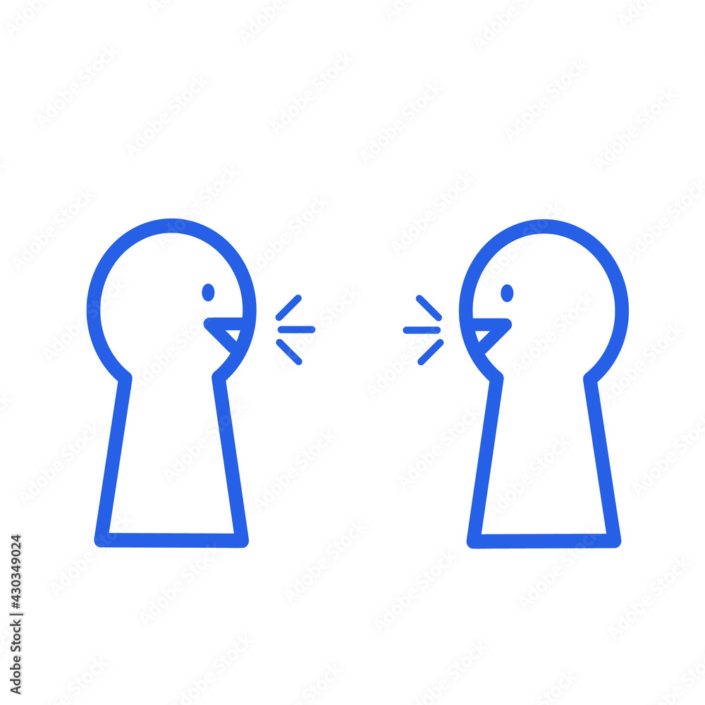 イラスト素材:マスクなしの会話・飛沫感染 イラスト素材:マスクなしの会話・飛沫感染