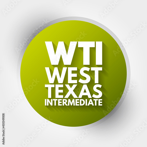 WTI - West Texas Intermediate acronym, concept background