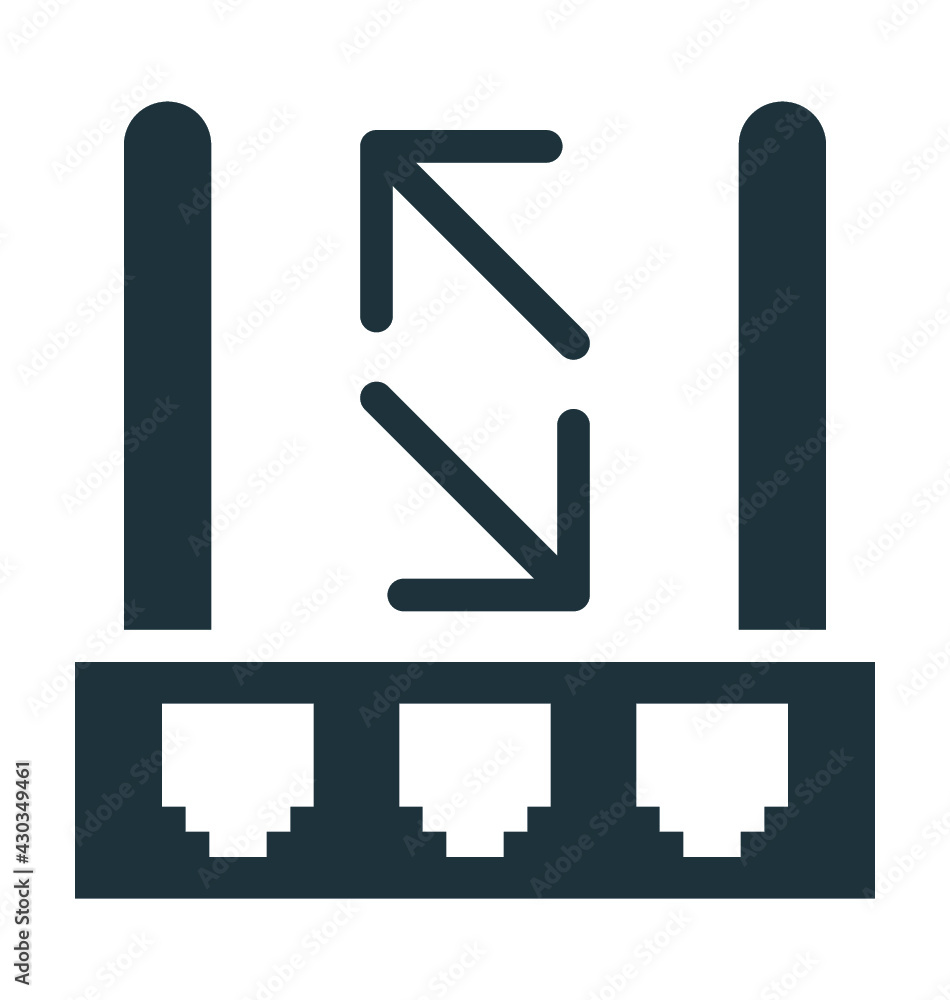 Internet Modem Vector Icon Internet Modem Vector Icon