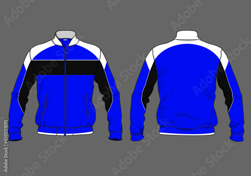 retro vintage windbreaker hoodie jacket template