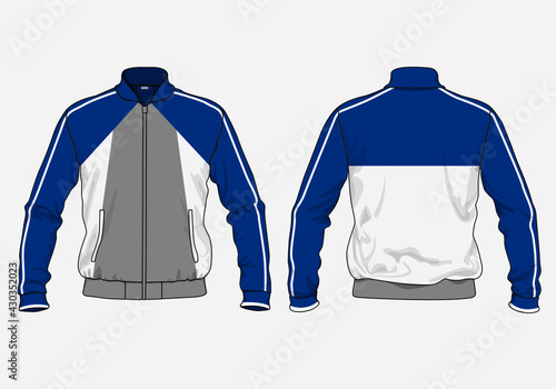retro vintage windbreaker hoodie jacket template