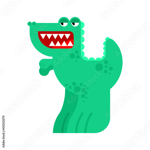 Cute dinosaur. funny dino. Pretty Tyrannosaurus vector illustration photo