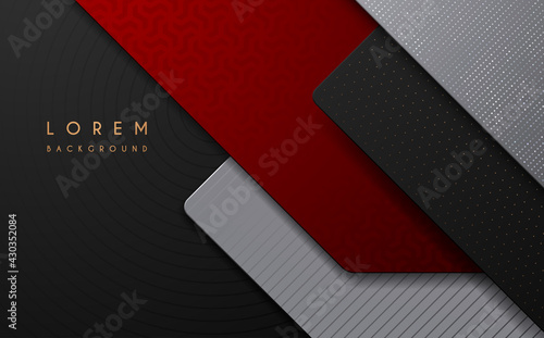 Abstract red black nd white layered background