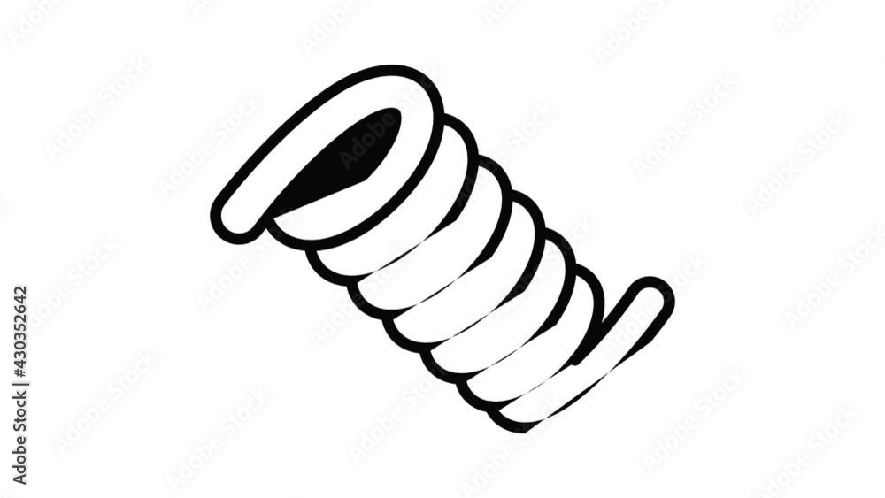 Jump coil icon animation outline best object on white background Jump coil icon animation outline best object on white background