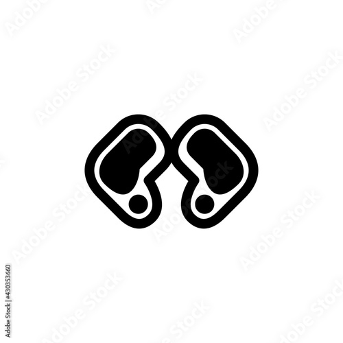 Phoropter flat icon. Simple style eye clinic big sale poster background symbol. Logo design element. T-shirt printing. Vector for sticker.