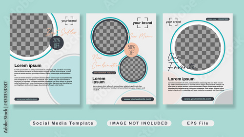 food sale social media template. Free vector