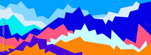 Abstract multicolor crystals background. Scribble color texture. Vector design art