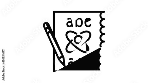 Physics formula icon animation outline best object on white background