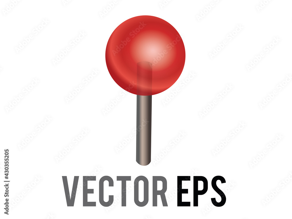 vector red round head location pushpin icon vector red round head location pushpin icon