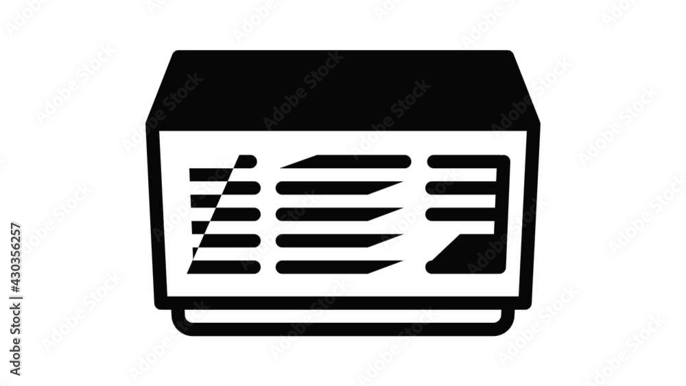 Home conditioner icon animation outline best object on white background Home conditioner icon animation outline best object on white background