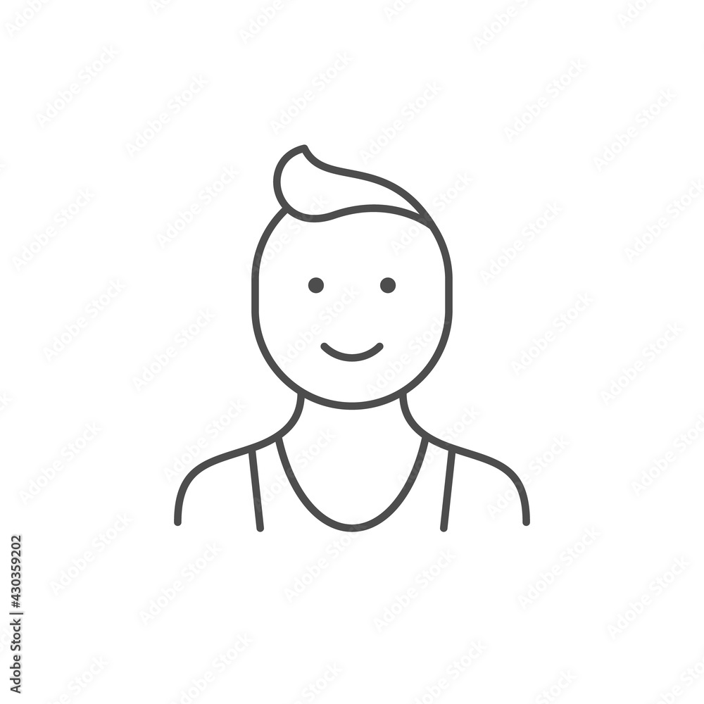 Boy or child line outline icon Boy or child line outline icon
