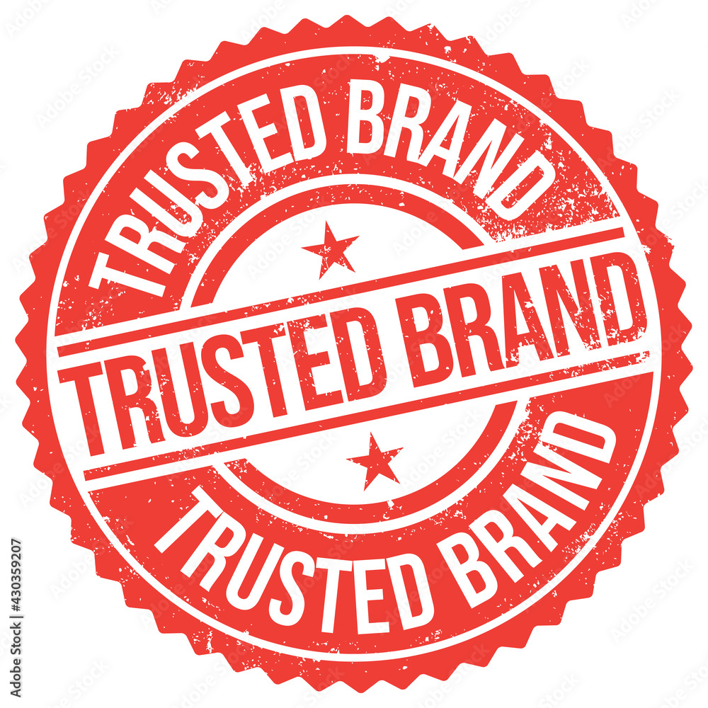 Trusted Brand. Vector Grungy Rubber Stamp. Trusted Brand. Vector Grungy Rubber Stamp.