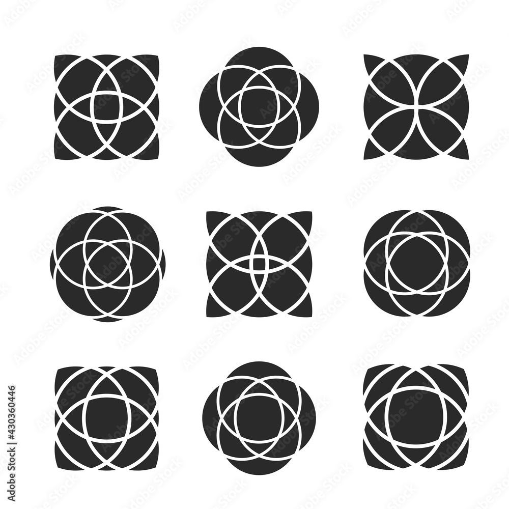 Artistic Geometric Shape Vector Set Artistic Geometric Shape Vector Set