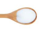Salt on spoon isolated
