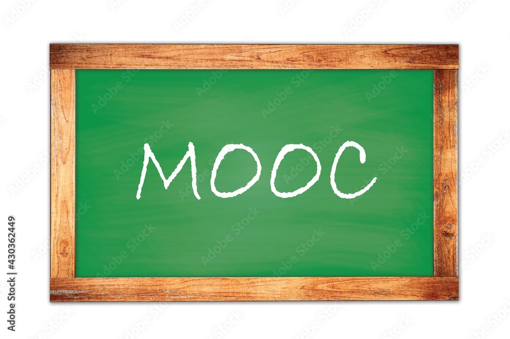 MOOC text written on green school board. MOOC text written on green school board.