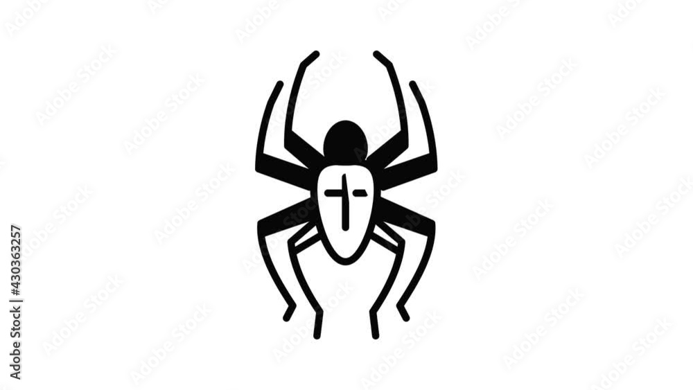 Cross spider icon animation outline best object on white background Cross spider icon animation outline best object on white background