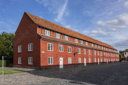 Fragments of Copenhagen Citadel (Kastellet) dates from 1624, founded by King Christian IV. Kastellet is one of best preserved fortresses in Northern Europe. Copenhagen, Denmark.