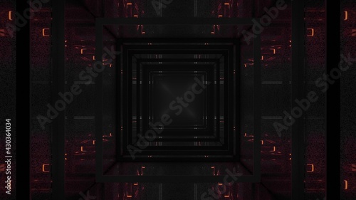 3d illustration of 4K UHD dark tunnel