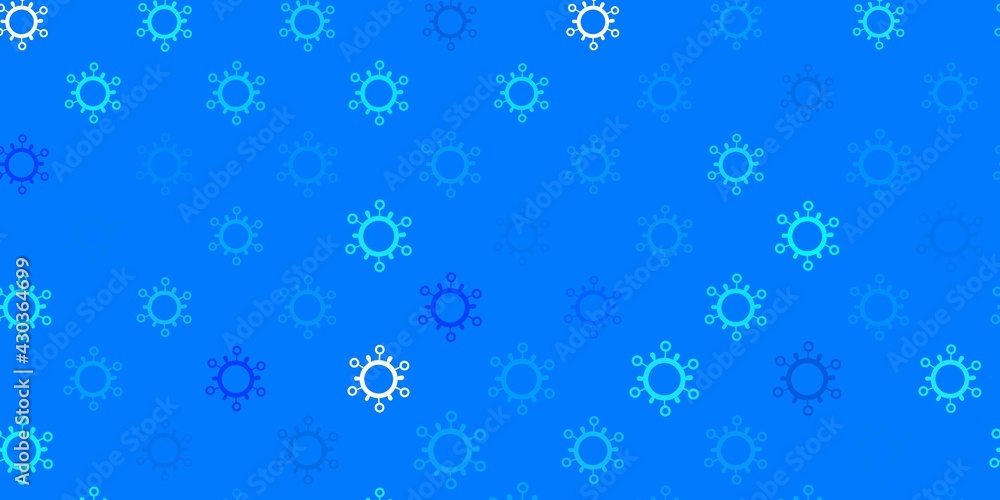 Dark blue vector background with covid-19 symbols. Dark blue vector background with covid-19 symbols.