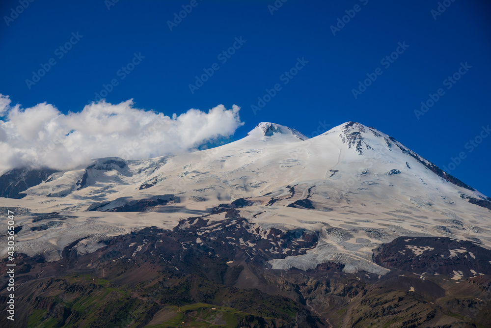 Mount Elbrus in summer. Kabardino-Balkaria Mount Elbrus in summer. Kabardino-Balkaria