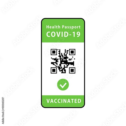 vaccinated person using digital health passport