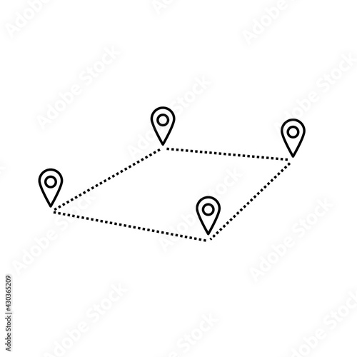 Land plot in aerial view.