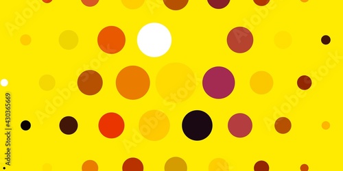 Light Pink, Yellow vector backdrop with dots.