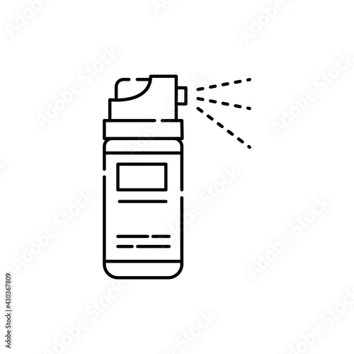 Pepper spray olor line icon. Pictogram for web page, mobile app, promo.